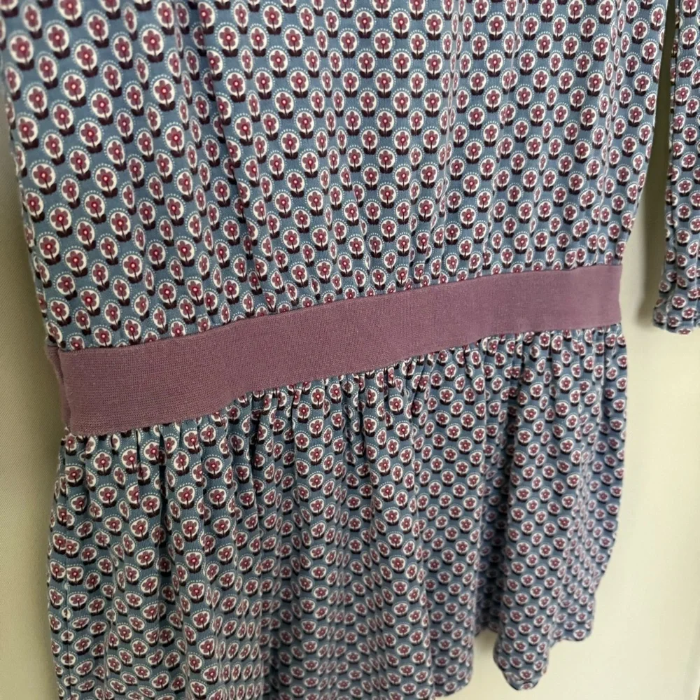 Tea Collection Girls 10 Purple Blue Flowers Floral Long Sleeve Dress‎